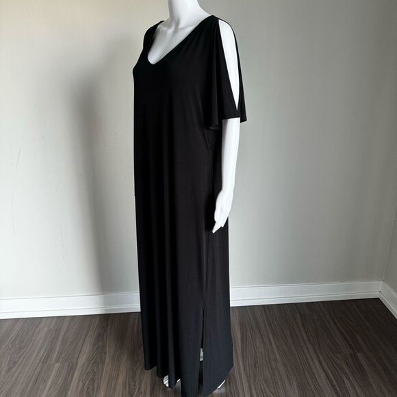 Chicos Cold-Shoulder V-Neck Maxi Dress Size 3 - Picture 3 of 7